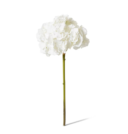 White Hydrangea Faux Stem