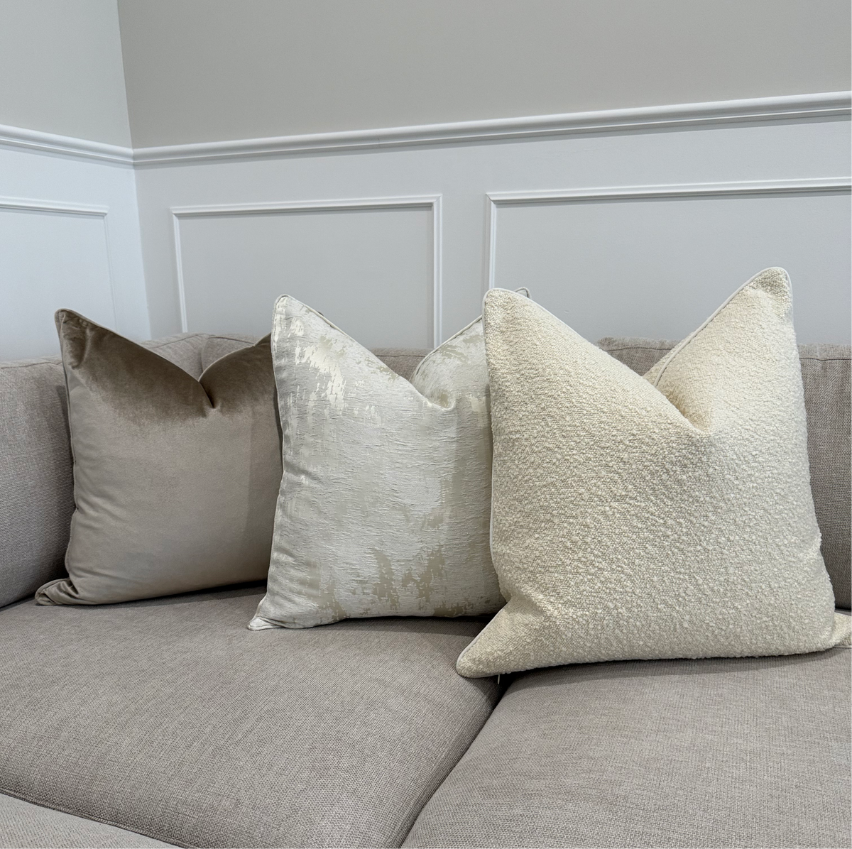 Off White Luxe Boucle Cushion Cover