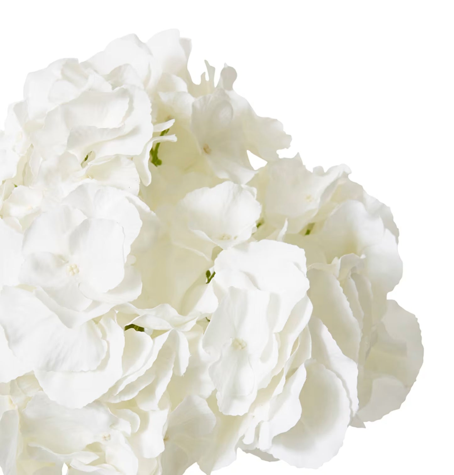 White Hydrangea Faux Stem