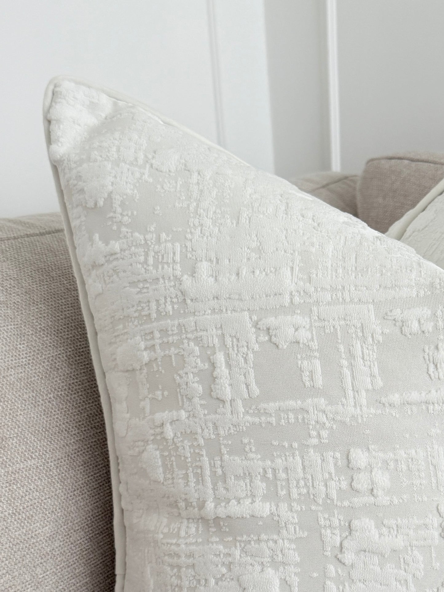 Arlo Jacquard Ivory Cushion Cover