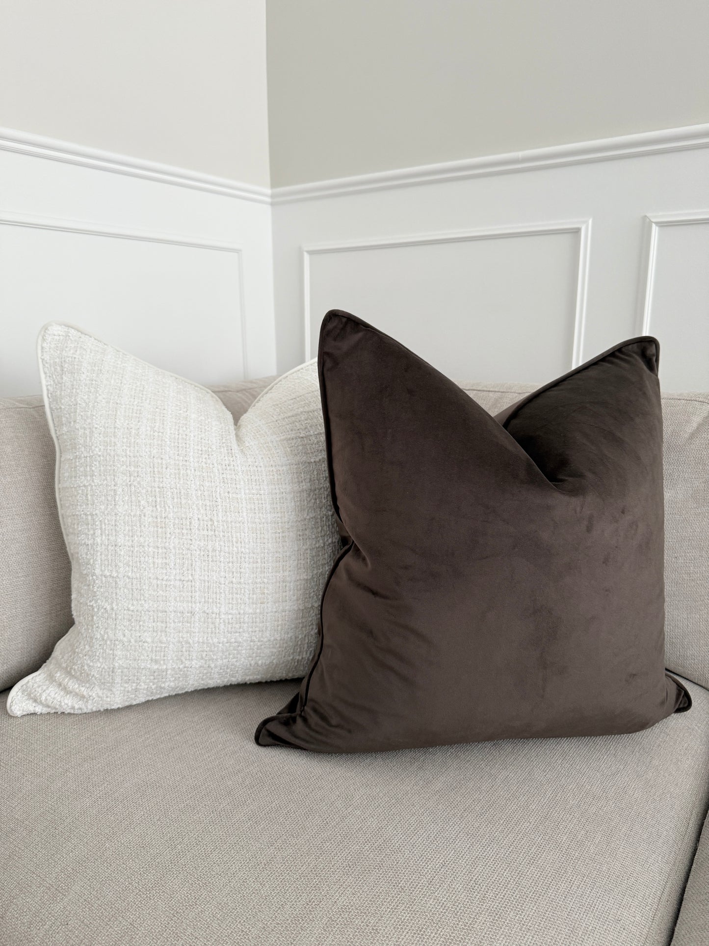 Mocha Luxe Velvet Cushion Cover 55x55cm