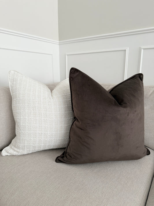 Mocha Luxe Velvet Cushion Cover 55x55cm