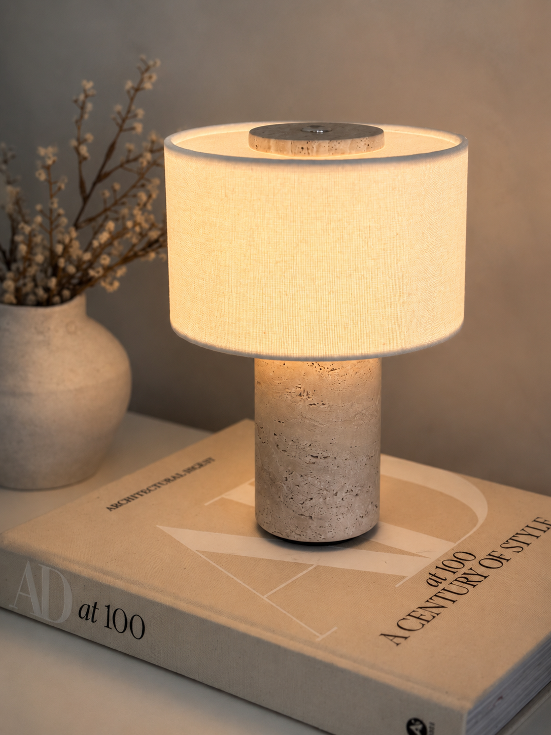 Stone Table Lamp - Rechargeable