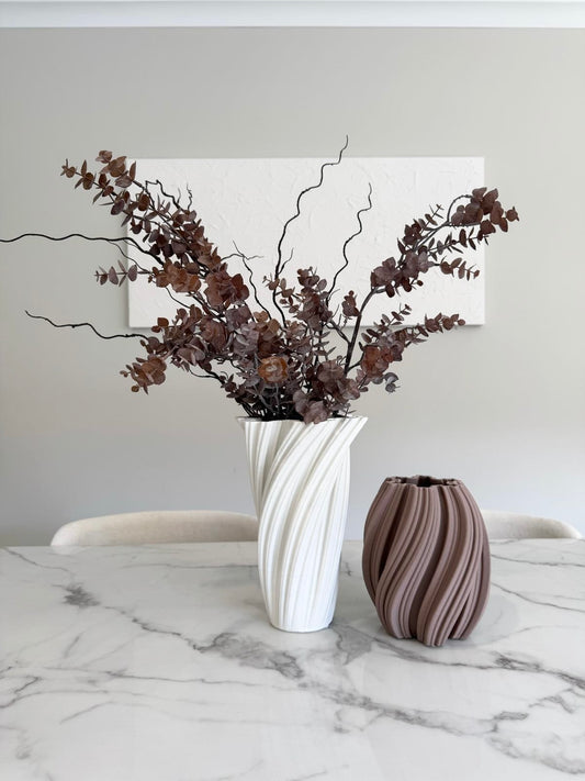 Brown Faux Eucalyptus Branch