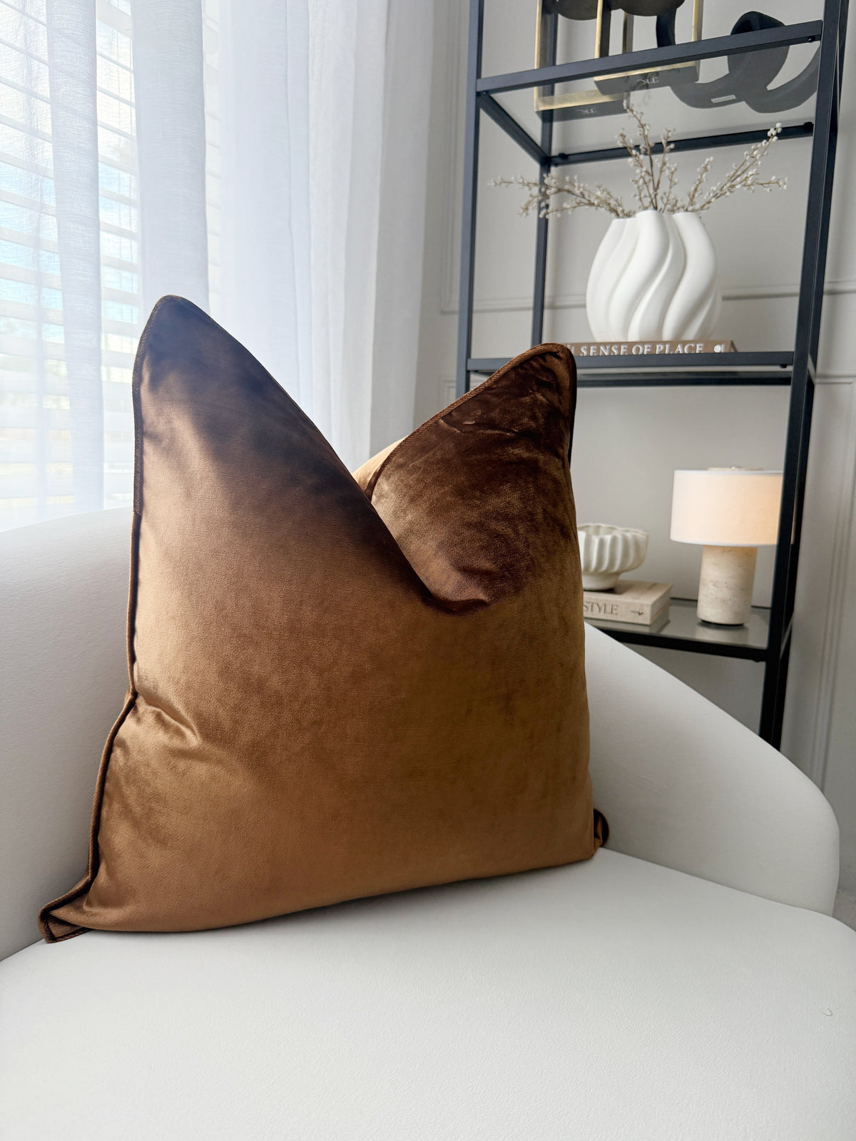 Caramel Luxe Cushion Cover 55x55cm