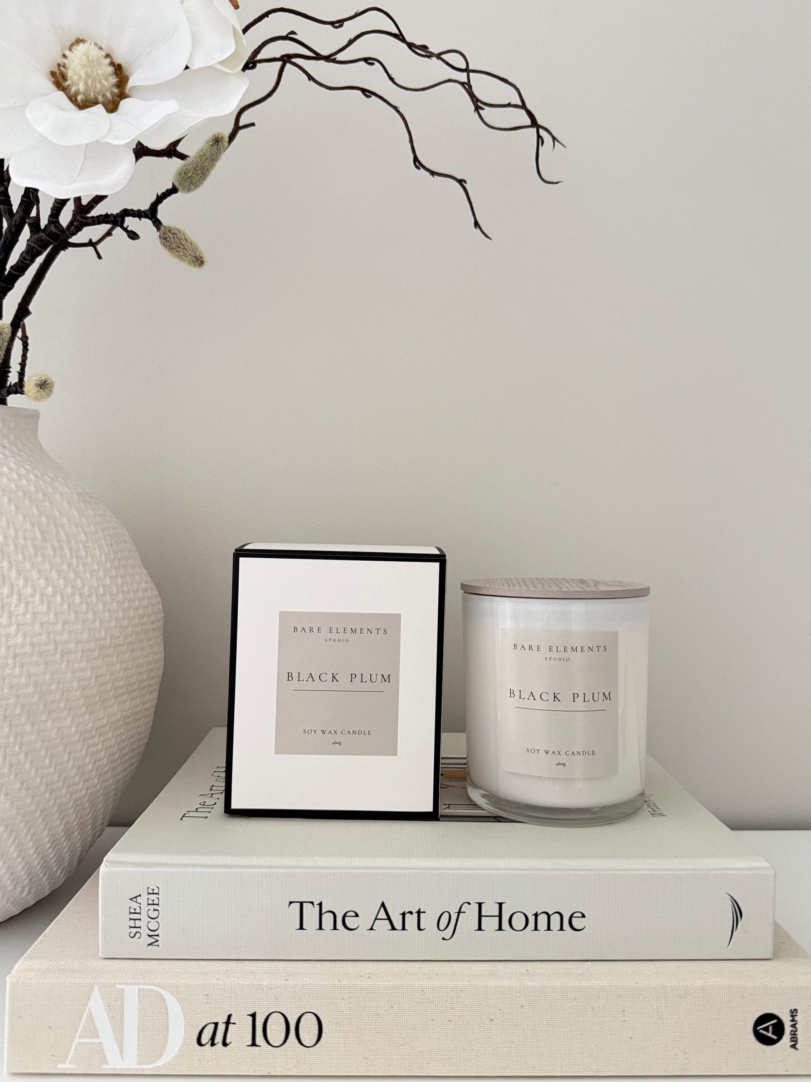Black Plum Soy Wax Candle 460g