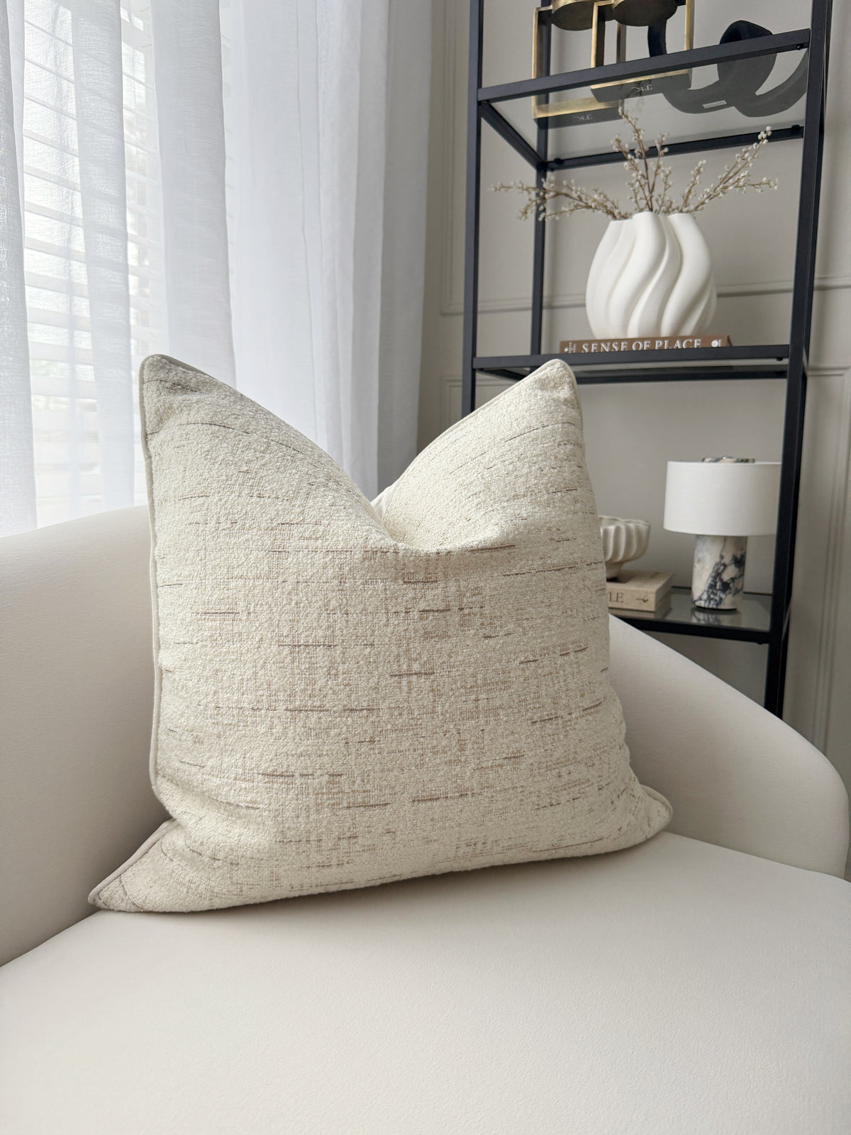 Ivory Mist Luxe Cushion Cover 55x55cm