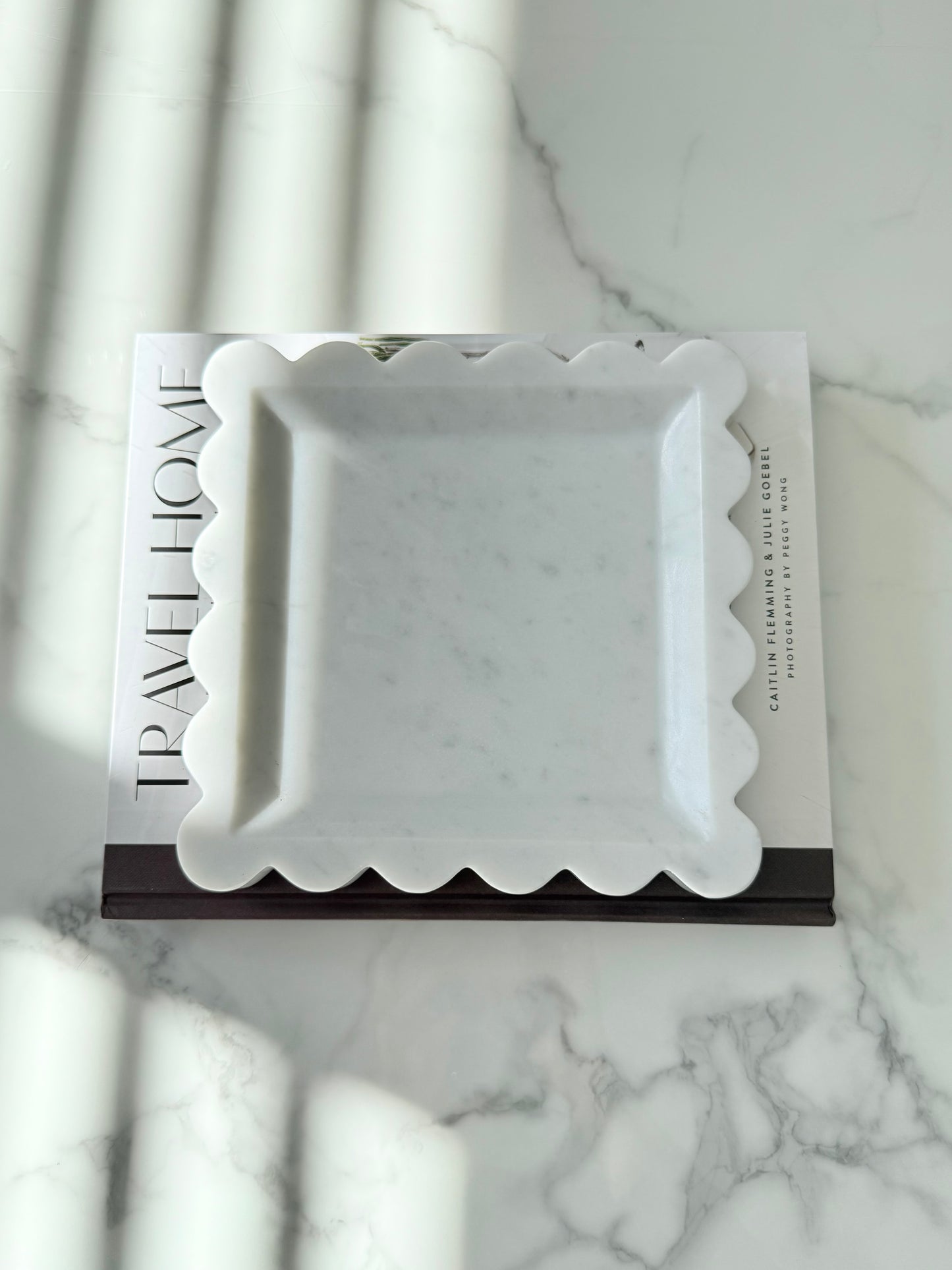 Marble Scalloped Tray