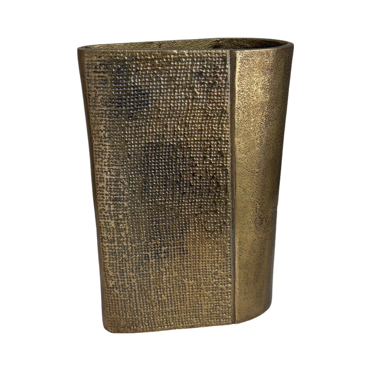 Jute Brass Metal Vase