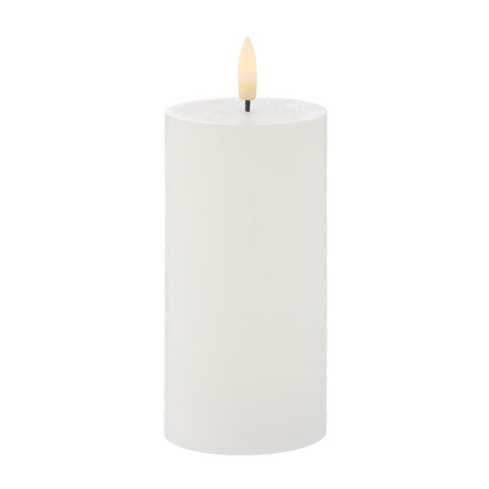 Hughe LED Flickering Candle White 15cm