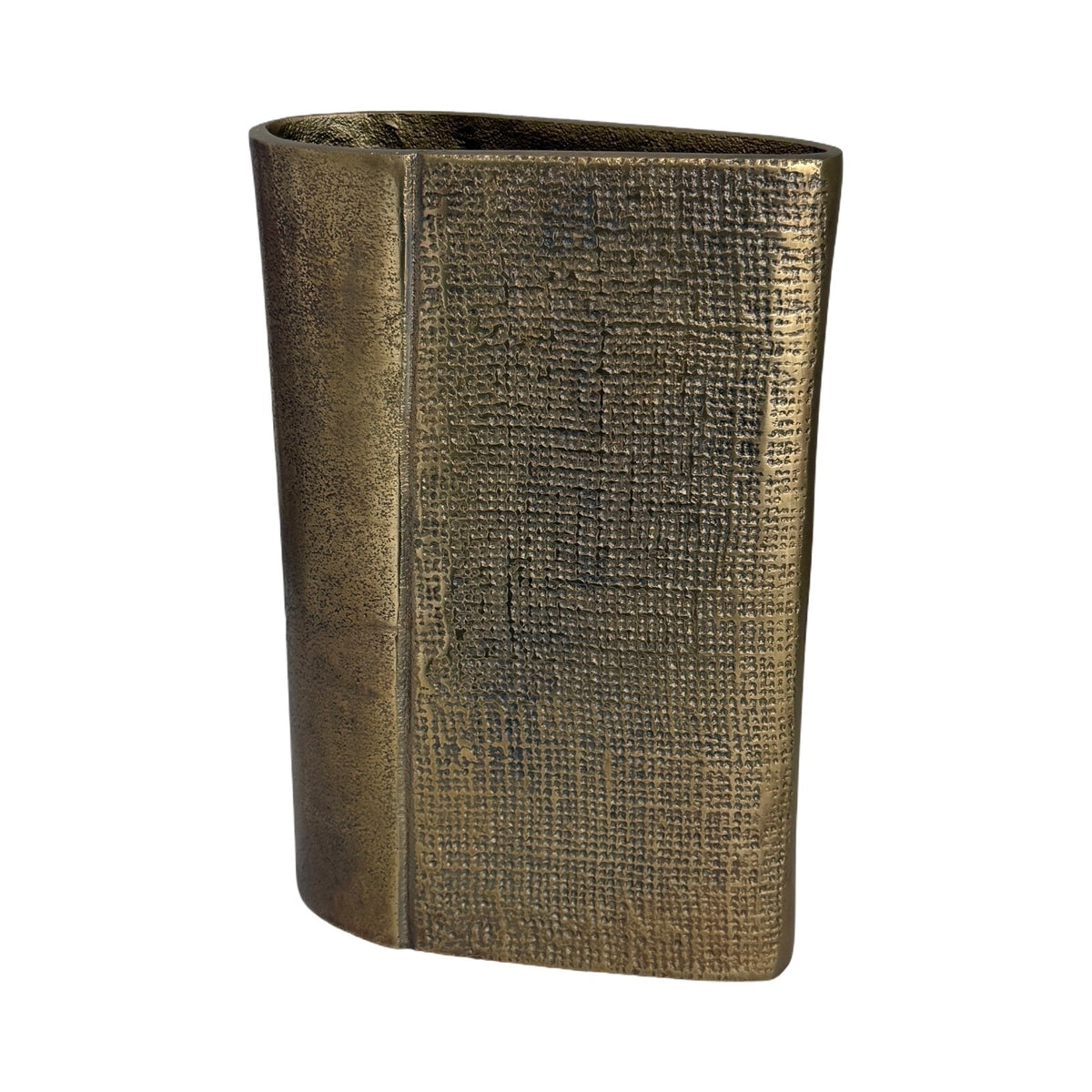 Jute Brass Metal Vase