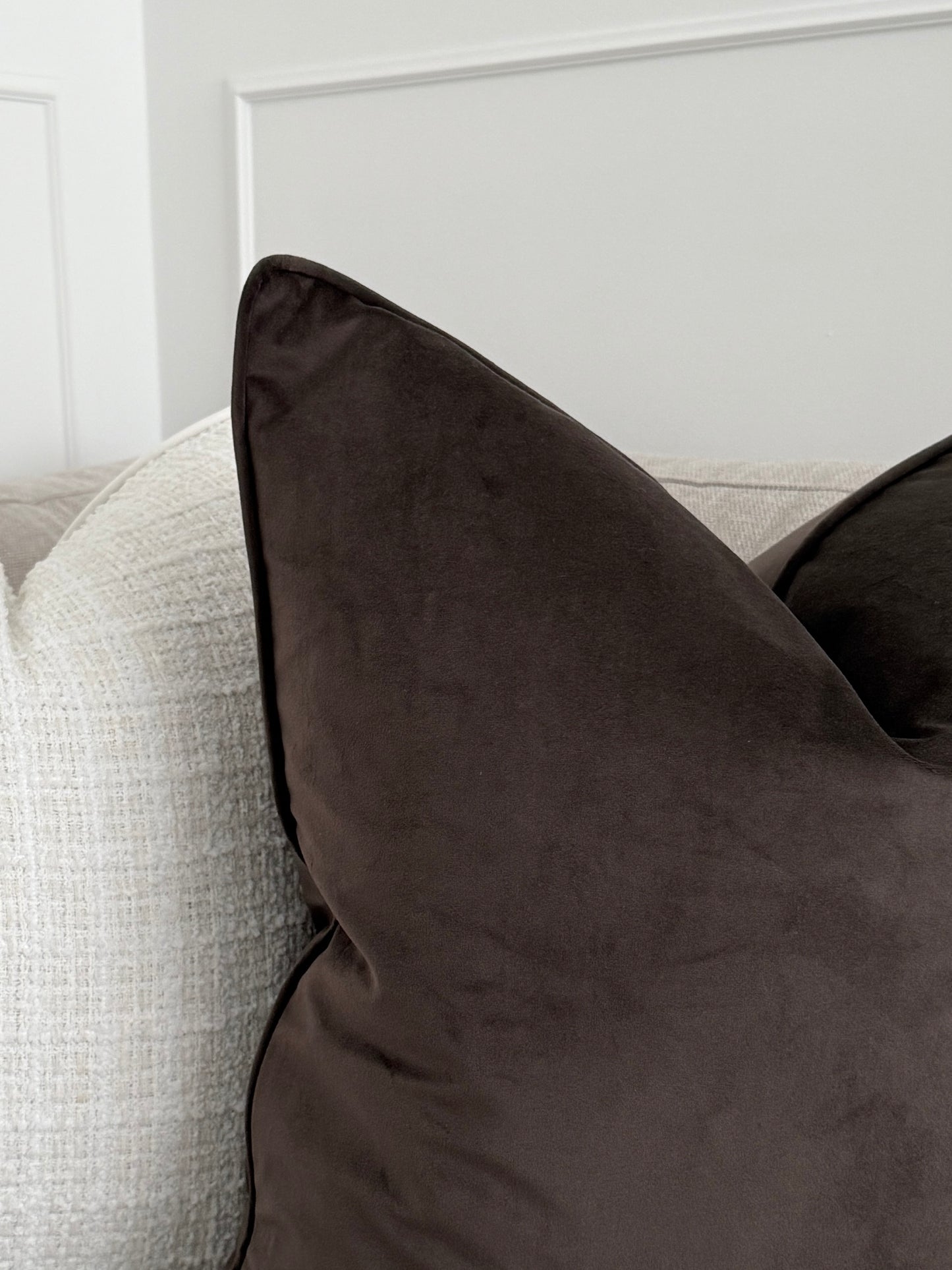 Mocha Luxe Velvet Cushion Cover 55x55cm