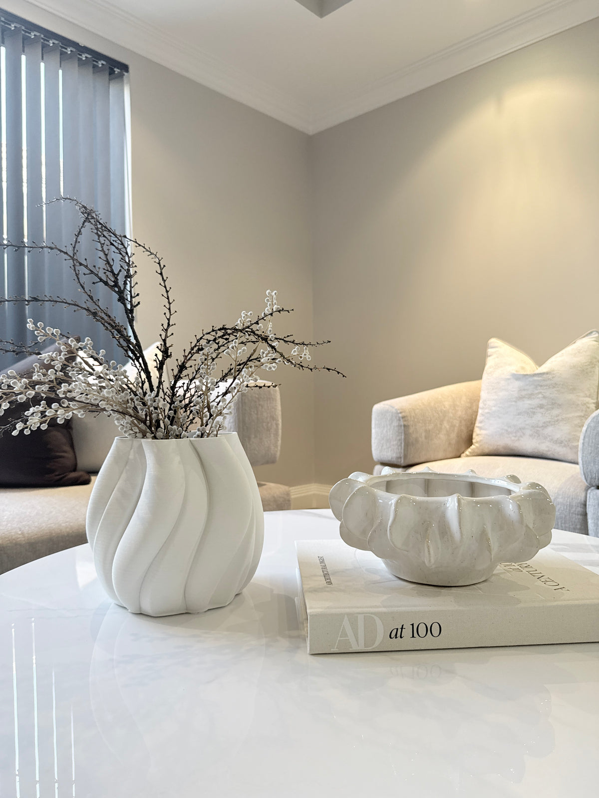 Celeste White Vase 26cm