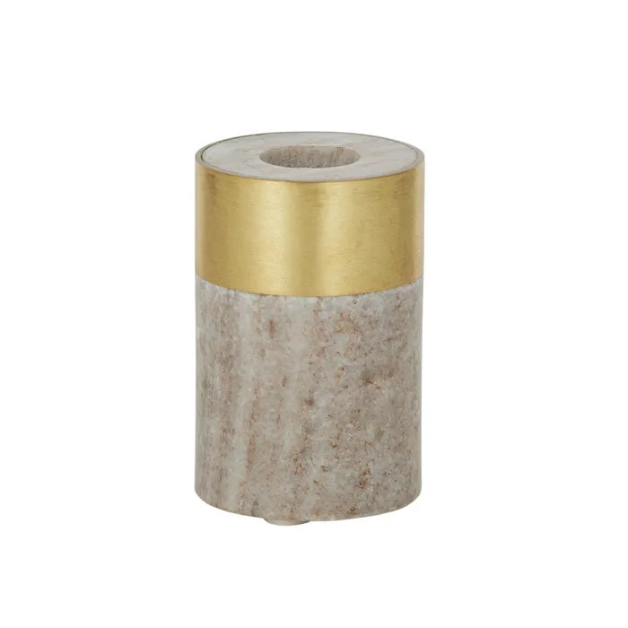 BEI MARBLE BRASS CANDLE HOLDER