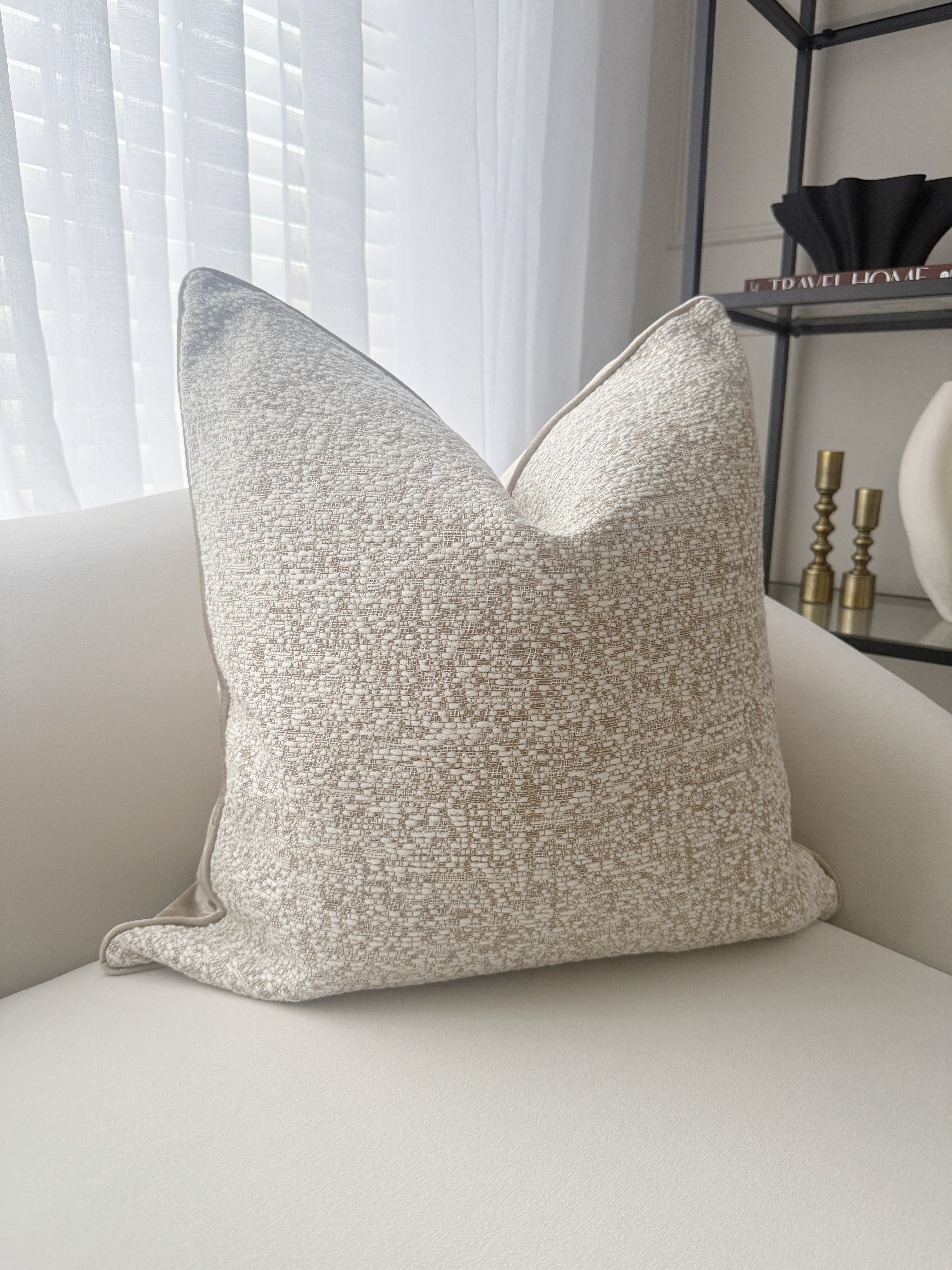Oatmeal Luxe Cushion Cover 55cm