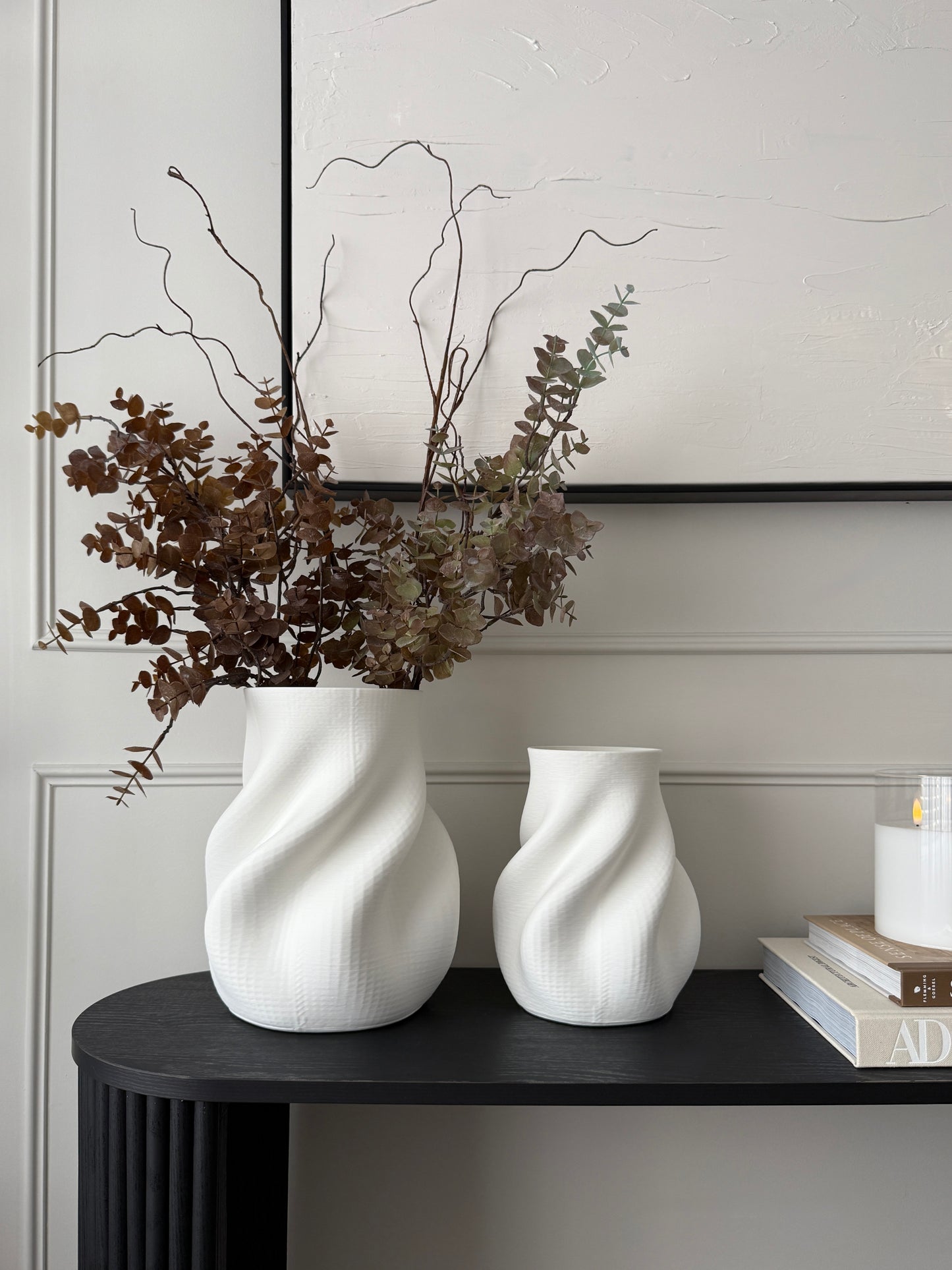 Luma White Vase 30cm