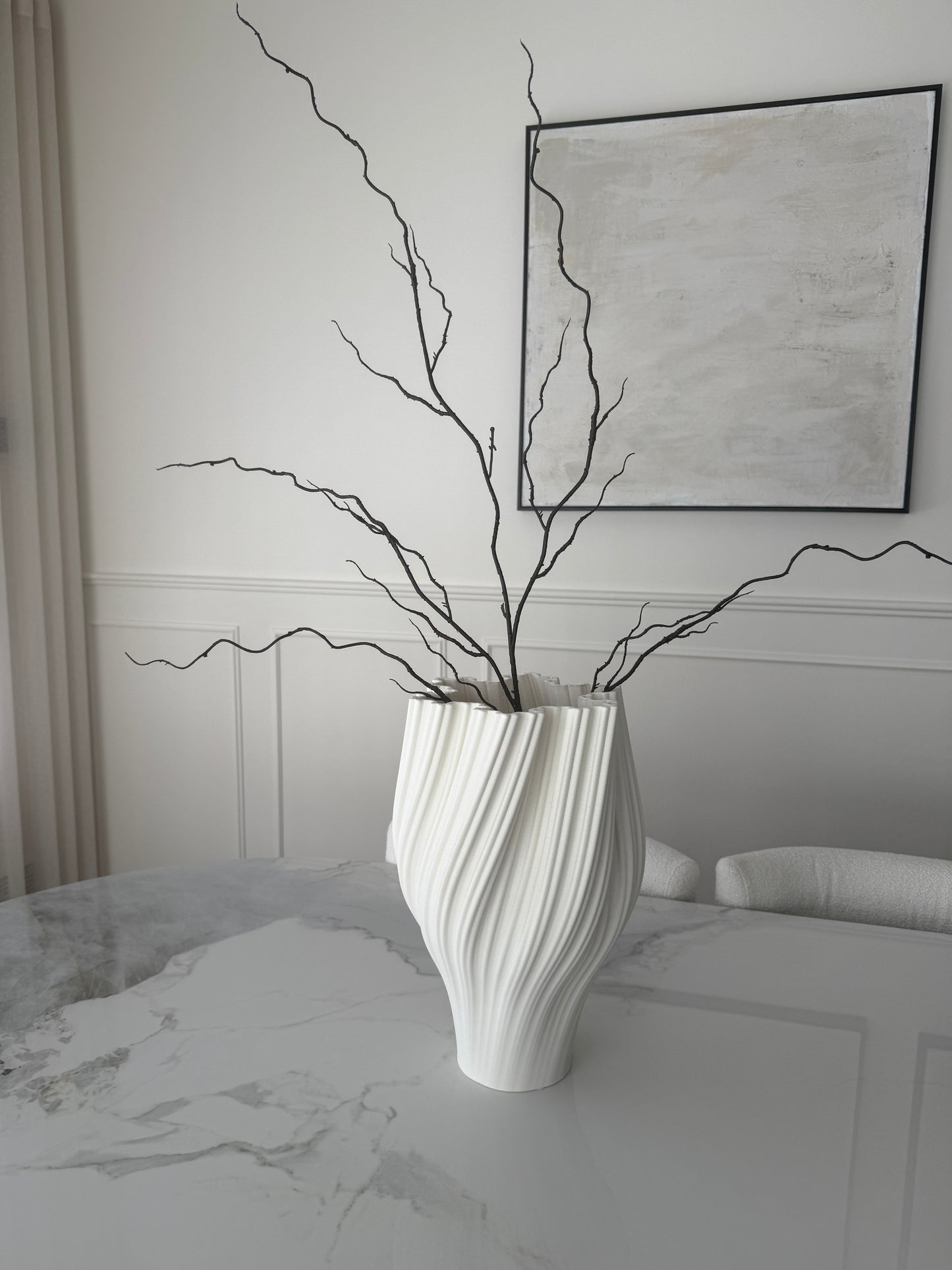 Tall Curly Faux Stem