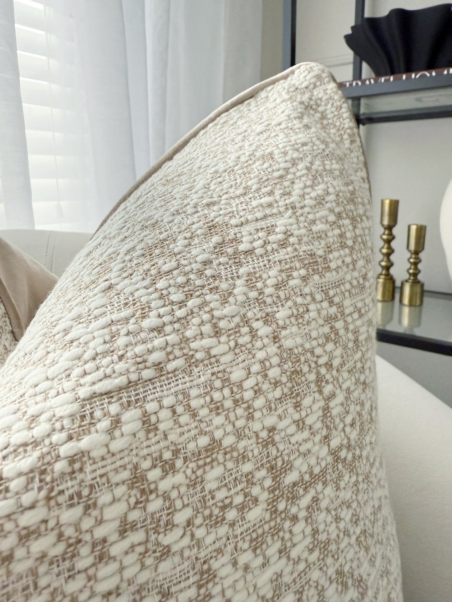 Oatmeal Luxe Cushion Cover 55cm