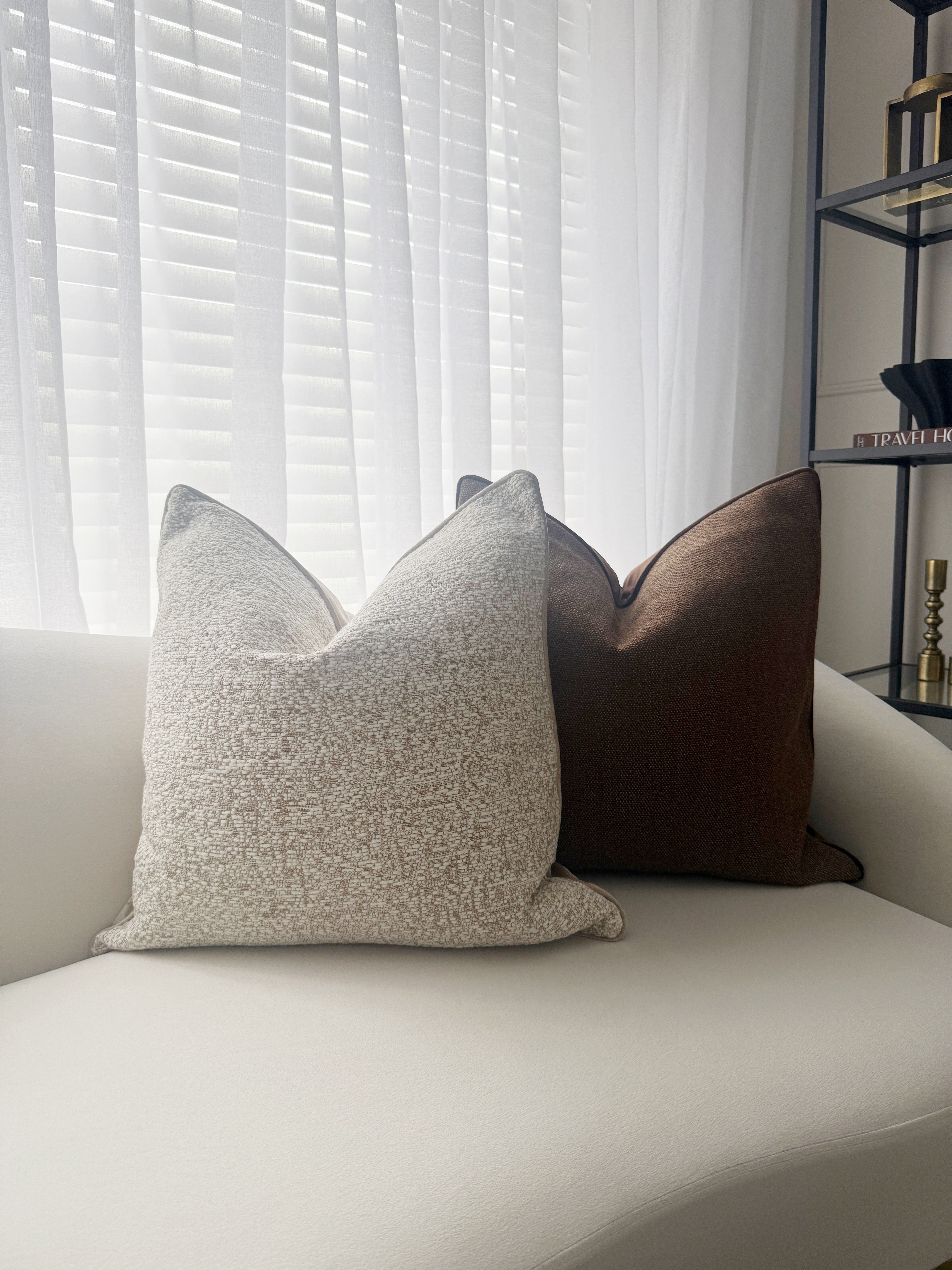 Oatmeal Luxe Cushion Cover 55cm