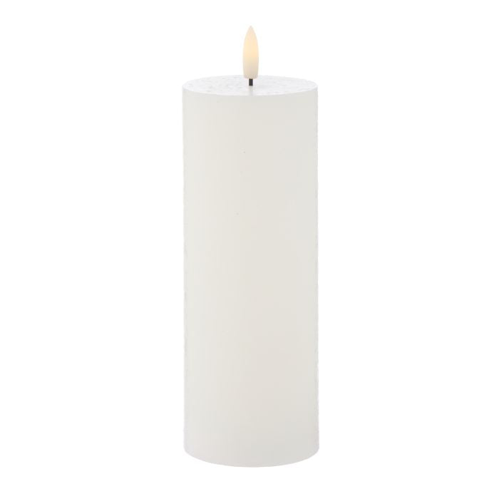 Hughe LED Flickering Candle White 20cm